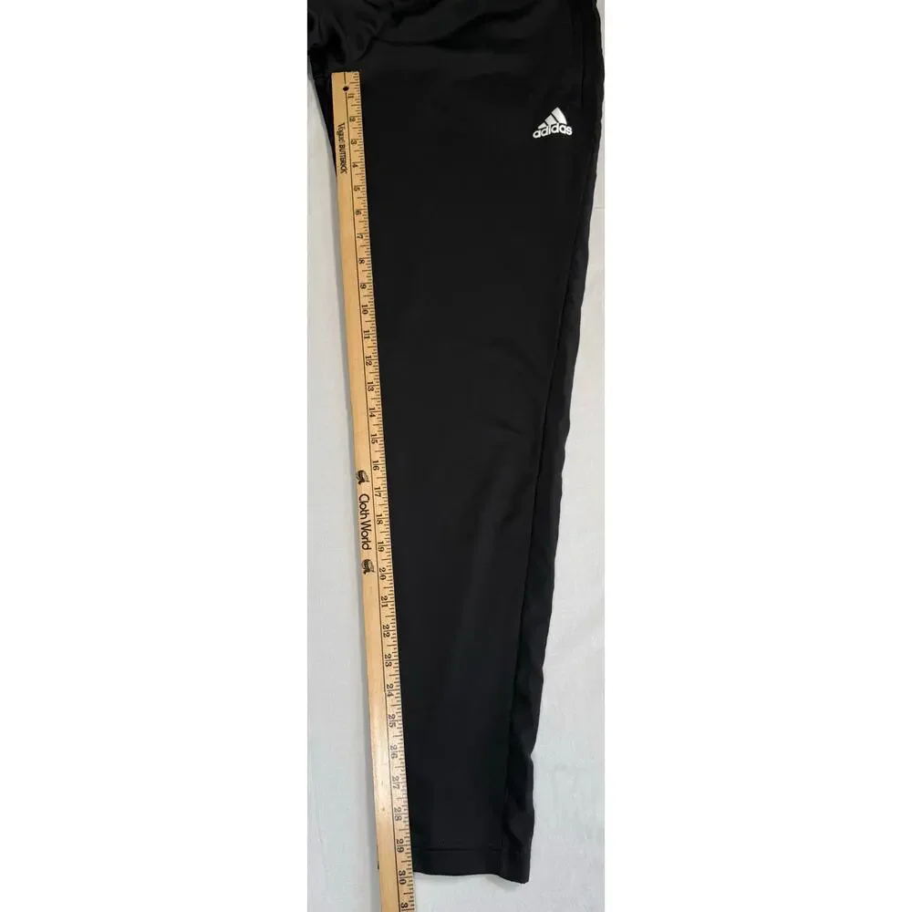 Adidas Climalite Black Pants Drawstring Waist Pockets Size SMALL
